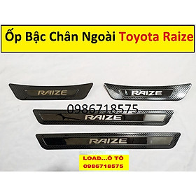 Ốp Bậc Chân, Nẹp Bước Chân Xe Toyota Raize 2022 Mẫu Carbon Cao Cấp