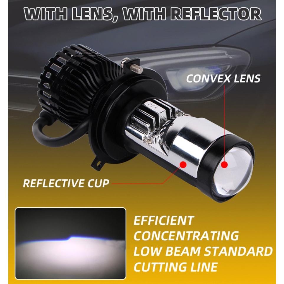Bóng đèn led Bi cầu led Mini chân H4, H7, H11 Y10 Bản Nâng Cấp Hiệu Suất Cắt Sáng Chống Chói