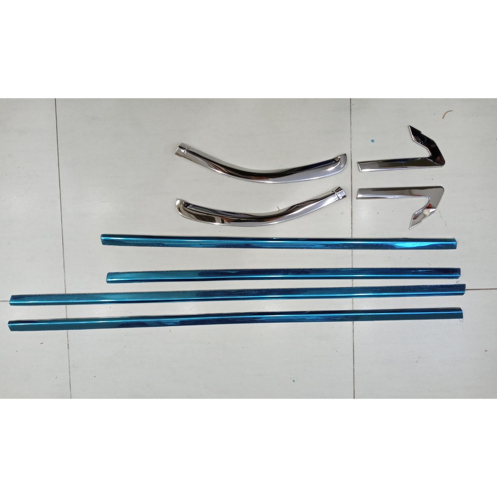 Nẹp Chân Kính inox xe Honda City 2021 2022 bộ 8 Chi tiết