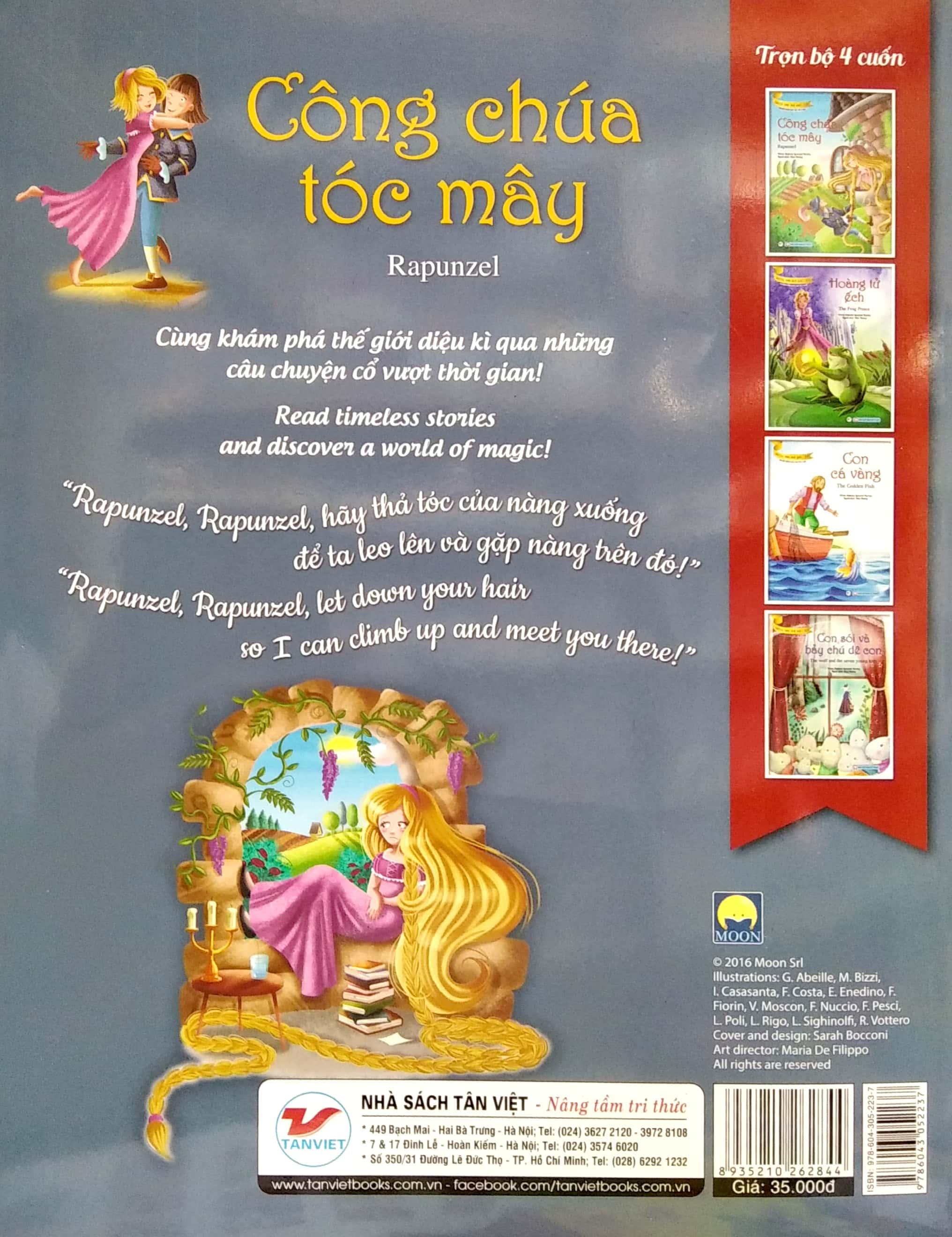 Công Chúa Tóc Mây (Truyện Dành Cho Trẻ Từ 3 Tuổi) - Truyện Song Ngữ Anh - Việt