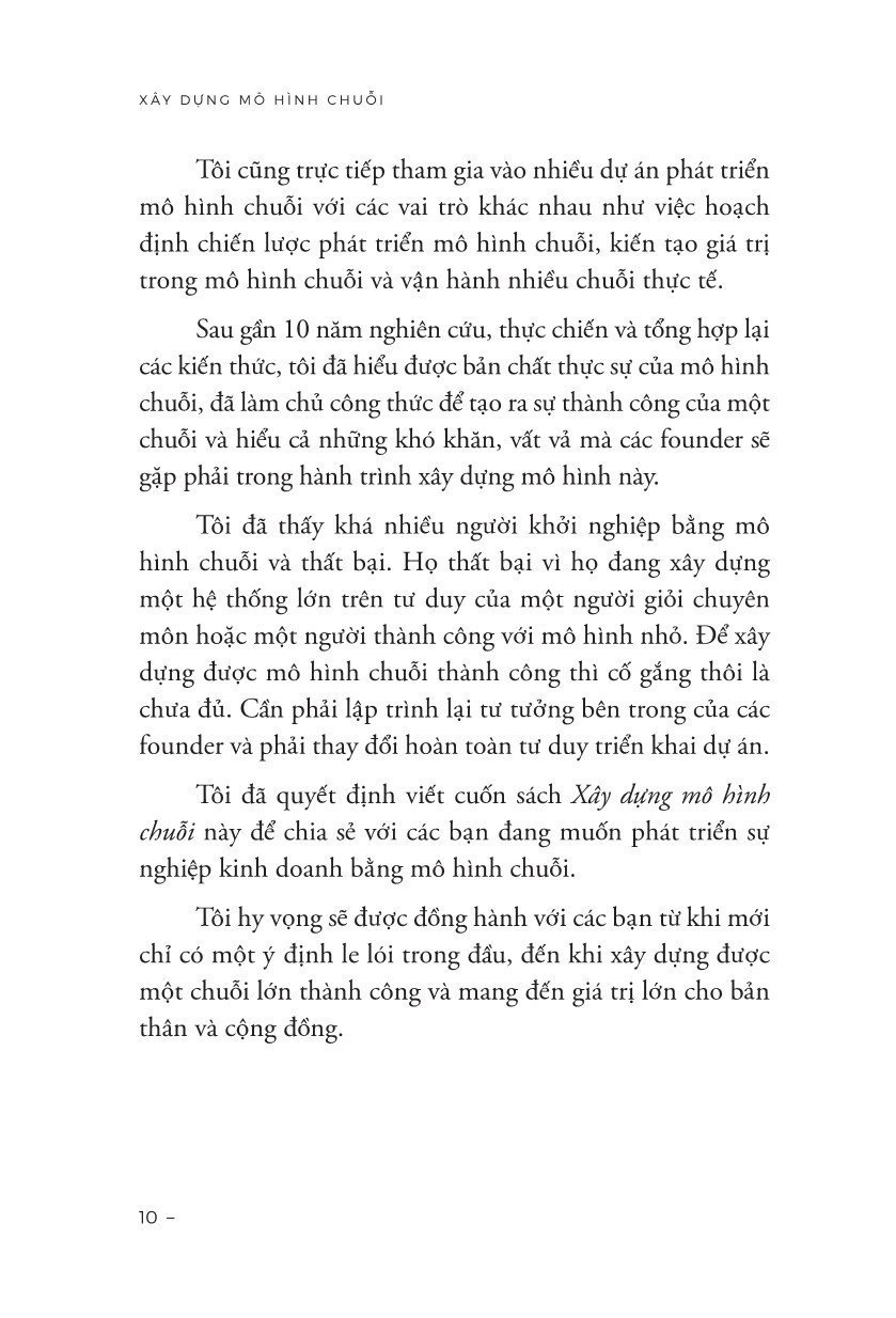 XÂY DỰNG MÔ HÌNH CHUỖI - Tác giả Lê Hoàng
