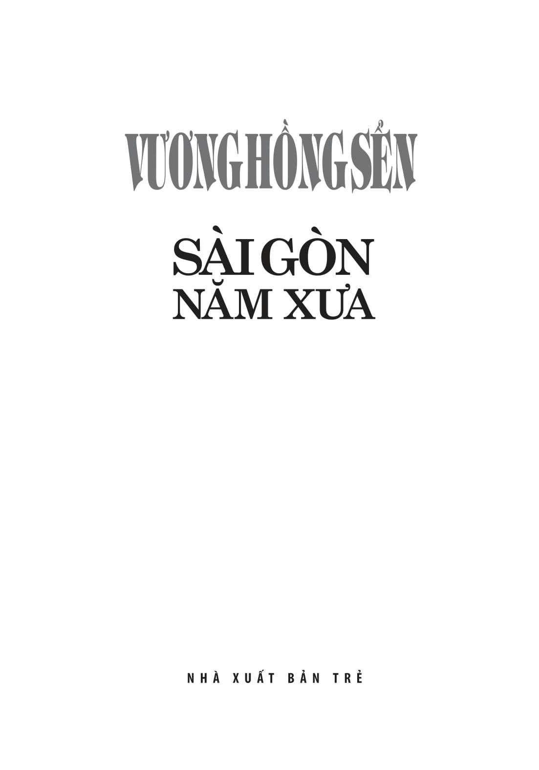 Sách - Sài Gòn Năm Xưa