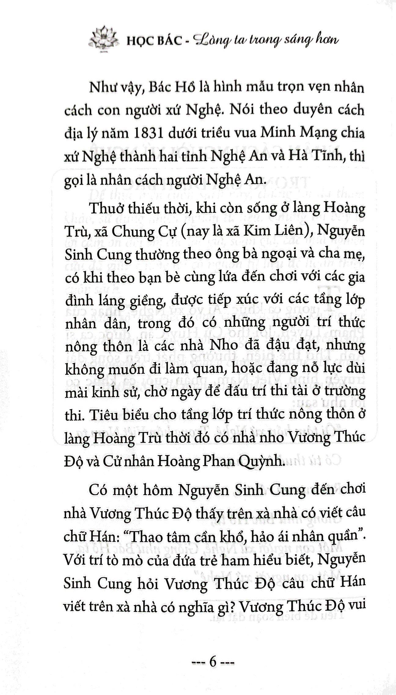 Học Bác Lòng Ta Trong Sáng Hơn