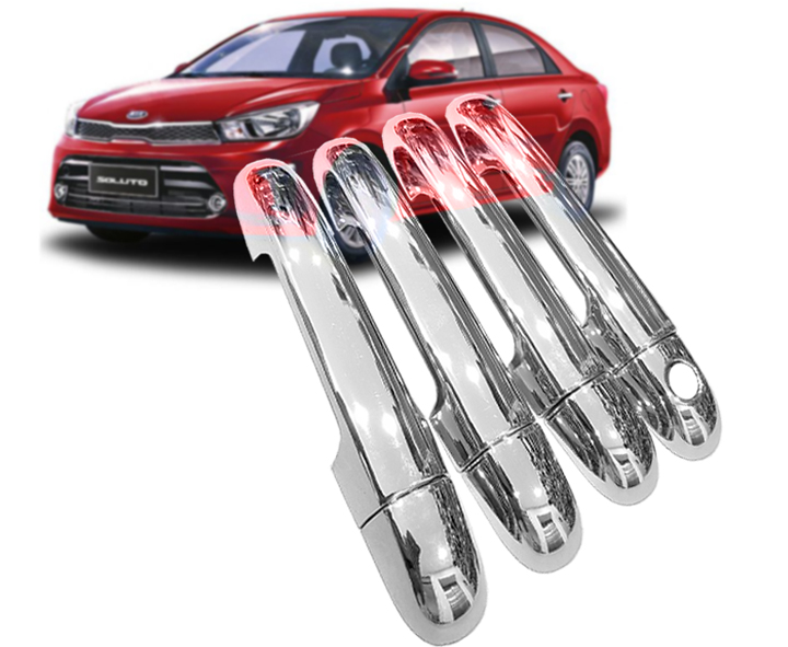 Bộ ốp tay nắm cửa mạ crom dành cho xe Kia Soluto