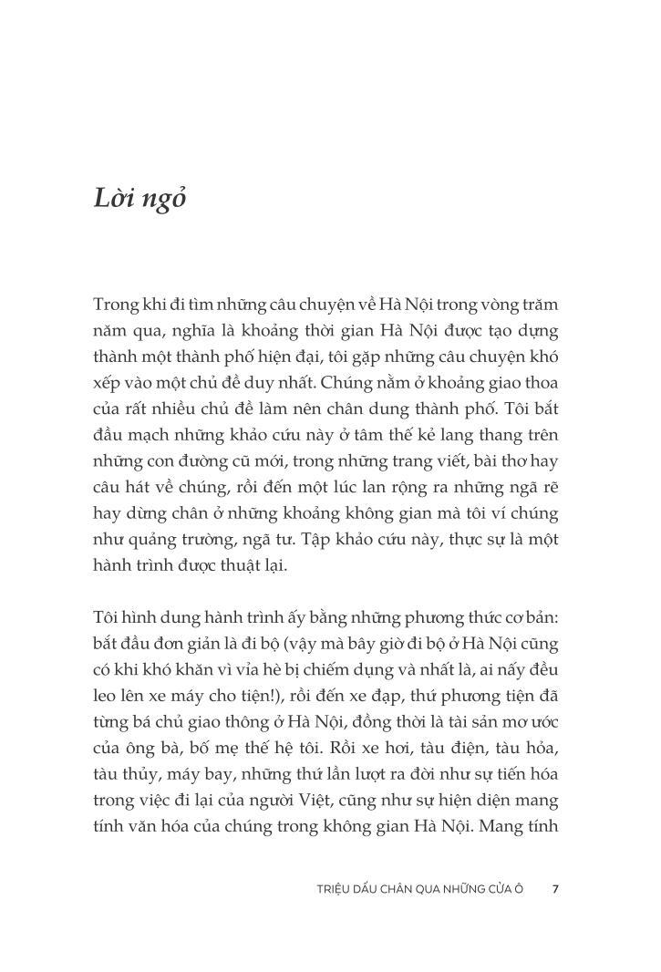 Triệu Dấu Chân Qua Những Cửa Ô