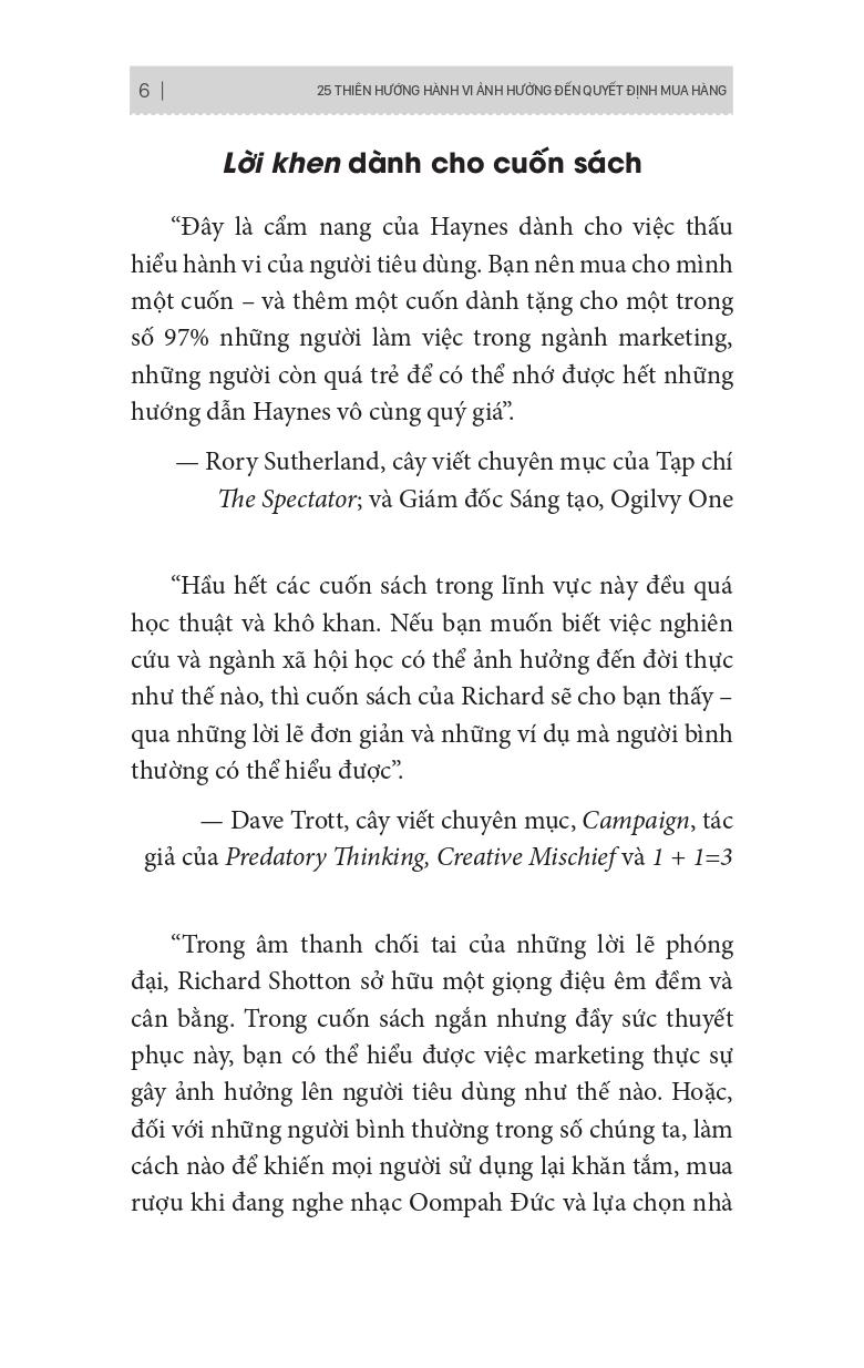 25 Thiên Hướng Hành Vi Ảnh Hưởng Đến Quyết Định Mua Hàng