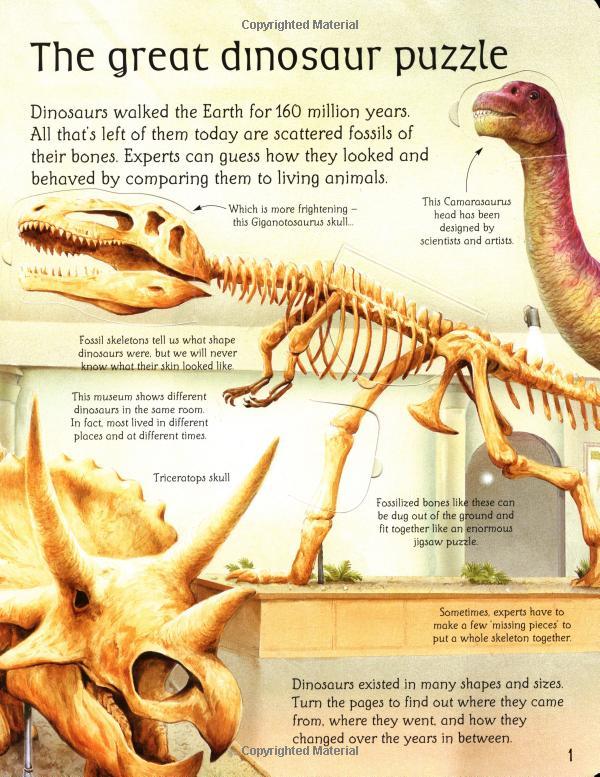 Sách tương tác tiếng Anh - Usborne See Inside the World of Dinosaurs