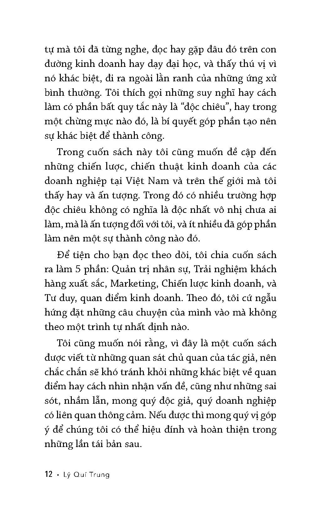 Khác Biệt Để Thành Công: Độc Chiêu Kinh Doanh Của Các Doanh Nghiệp Việt Nam - Lý Quí Trung