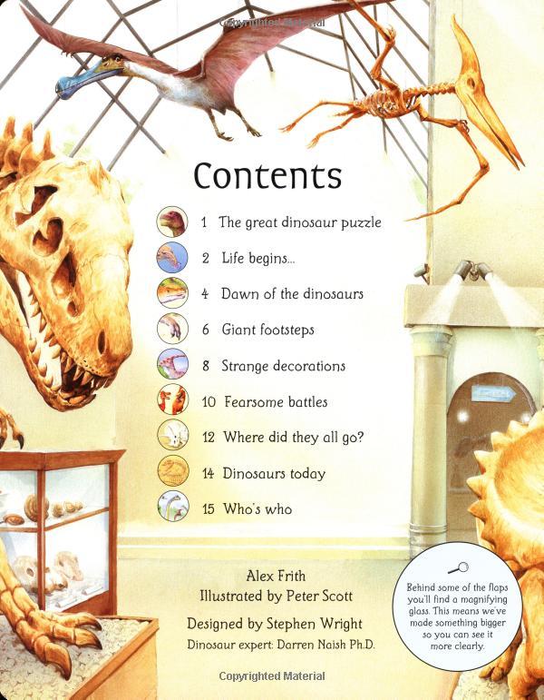 Sách tương tác tiếng Anh - Usborne See Inside the World of Dinosaurs