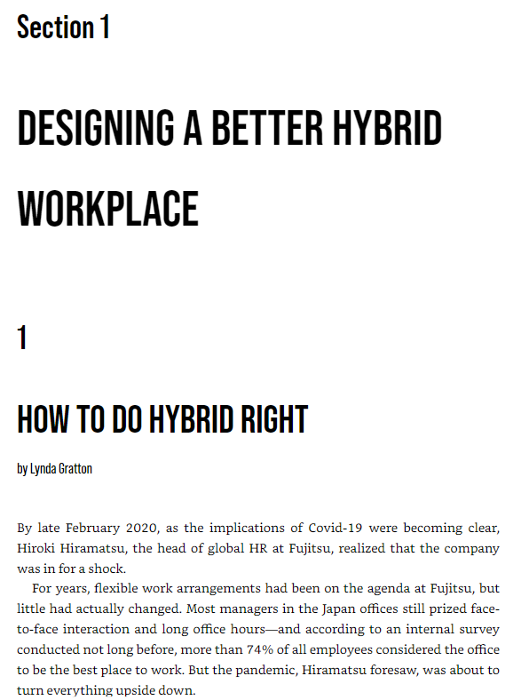 Hybrid Workplace: The Insights You Need From Harvard Business Review (HBR Insights Series)