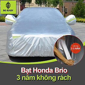 Bạt Phủ xe Honda Brio Một lớp vải dù Polyester Oxford Fabric cao cấp-BPXM-2S-HondaBrio