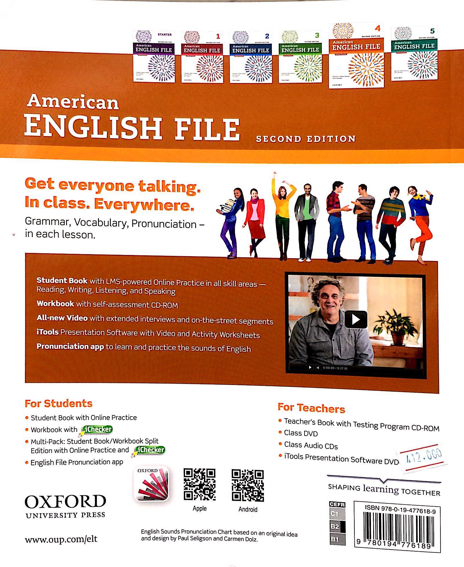 American English File (2 Ed.) 4: Student Book Pack - Paperback