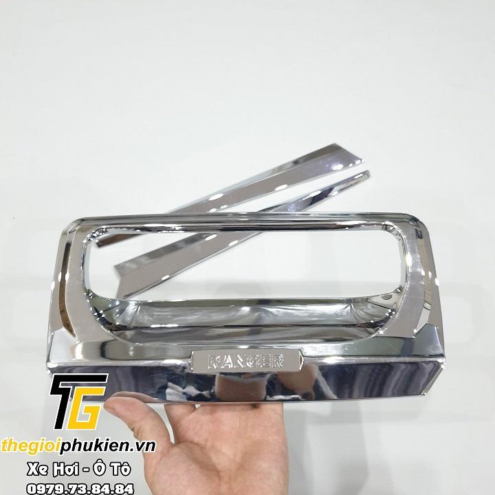 Ốp trang trí tay mở cốp sau Ford Ranger 2015-2021 mạ Crom