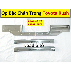 Ốp Bậc Chân Trong Xe Toyota Rush 2022-2018 Mẫu Inox Cao Cấp
