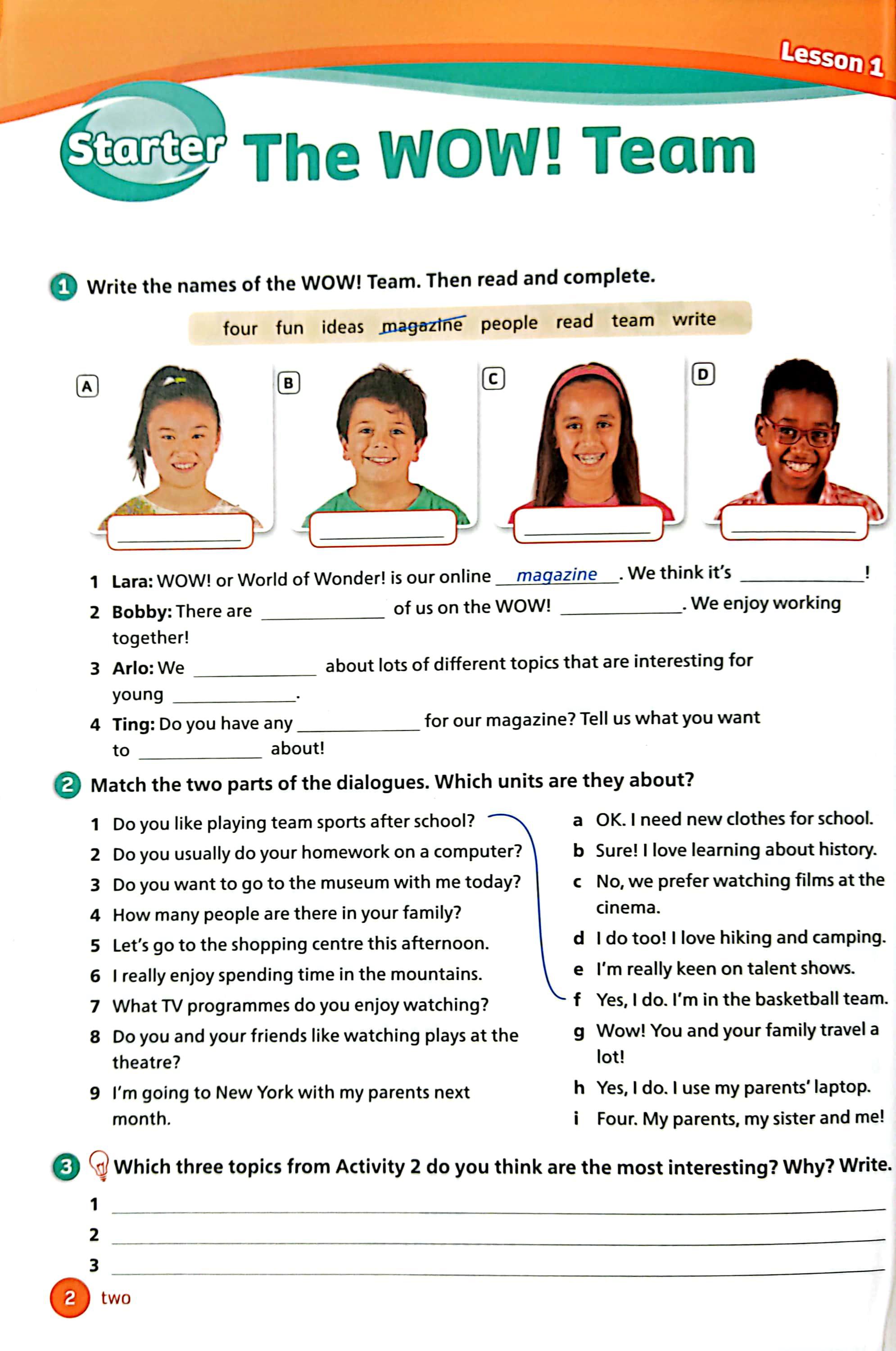 Team Together Activity Book Level 5