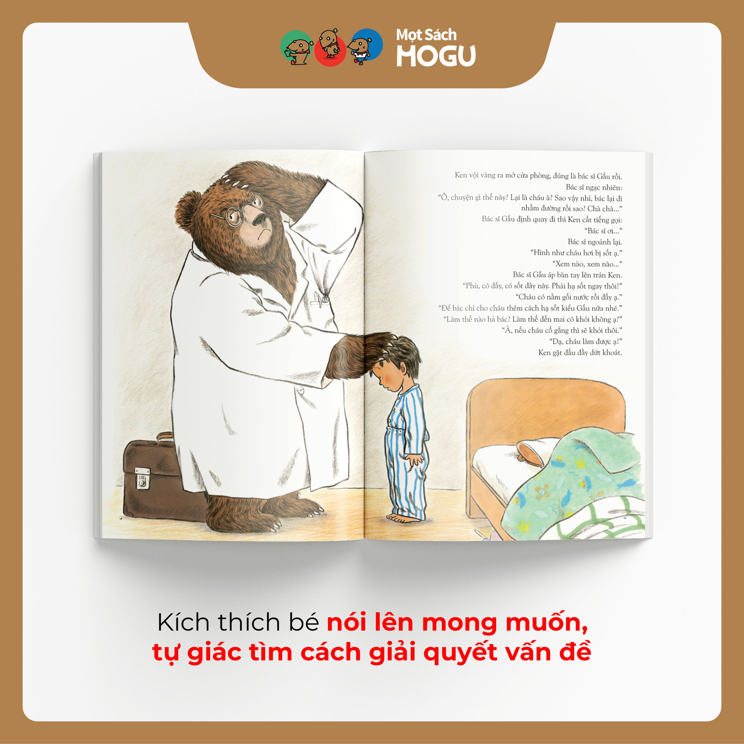 Truyện Ehon bé 3-4-5 tuổi - Cháu không bị ốm đâu