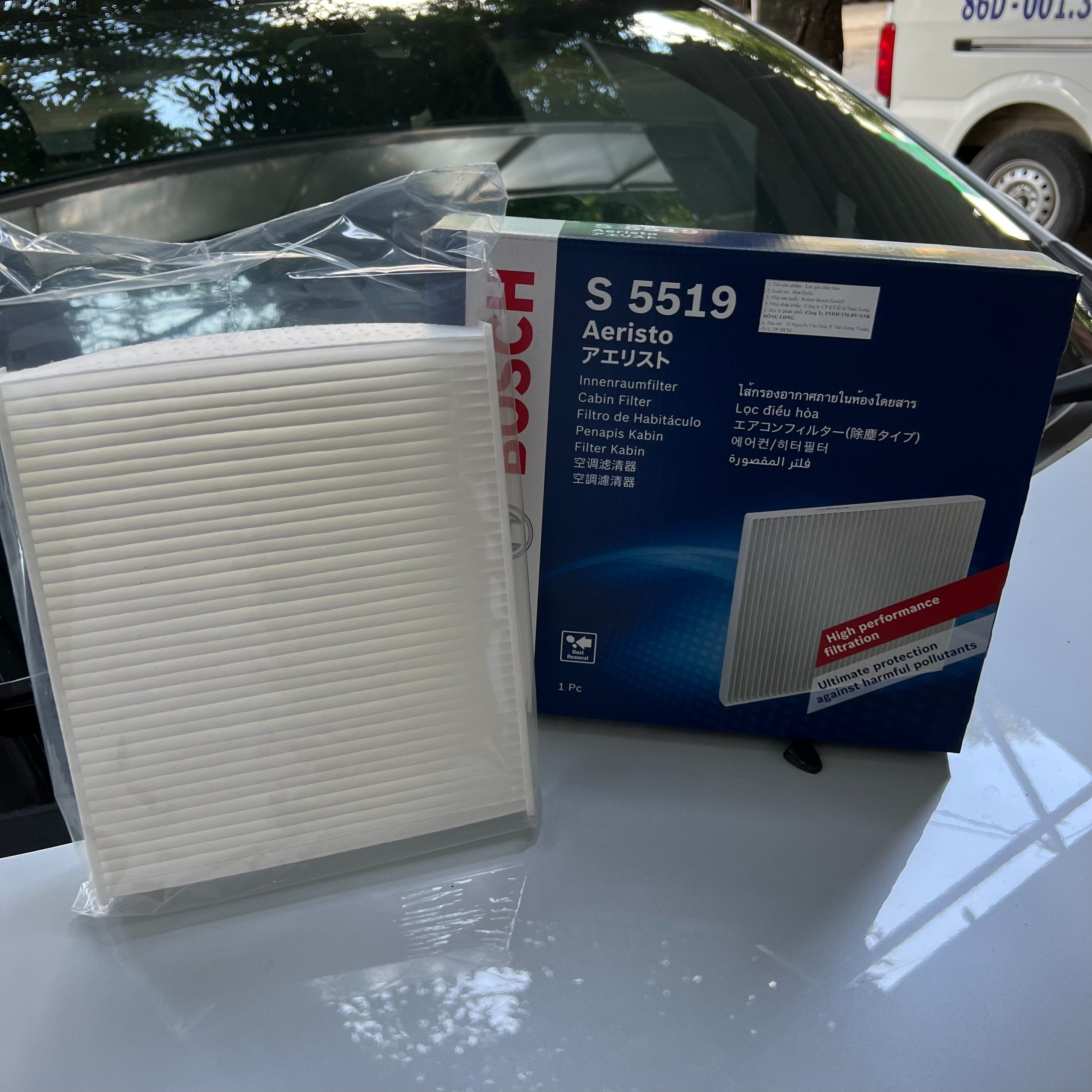 Lọc Gió Điều Hòa Tiêu Chuẩn BOSCH Aeristo S5519 Dành Cho Xe Chervolet Aveo ( 11 - ), Colorado ( 14-17 ), Cruze ( 09- )