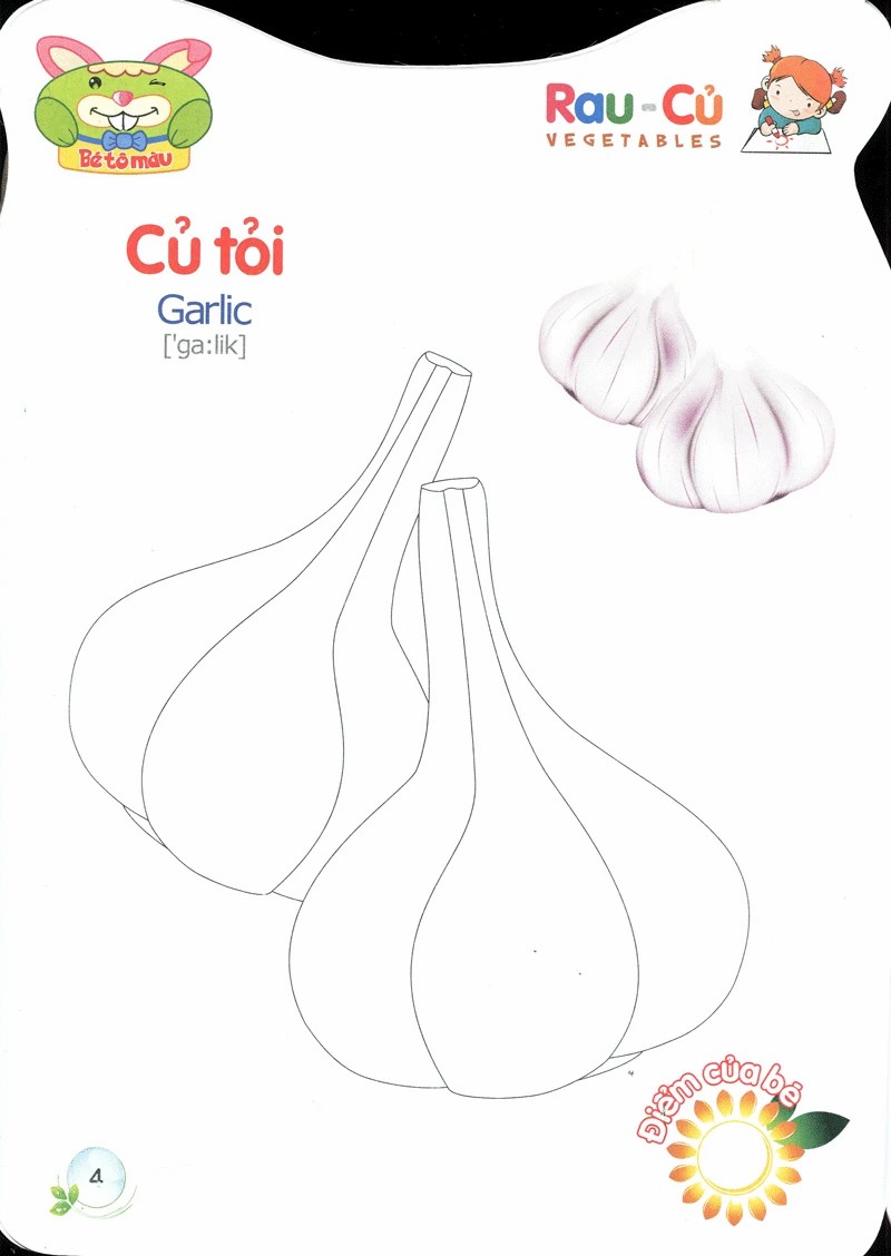 Bé tô màu - Rau củ