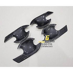 Bộ ốp tay nắm, ốp hõm cửa xe Ford Ranger -  vân Carbon