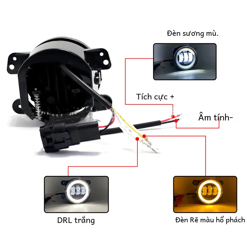 Bộ Đèn LED Gầm 12V 6000K Đổi Màu Báo Rẽ Mitsubishi Attrage Mirage (-2023)