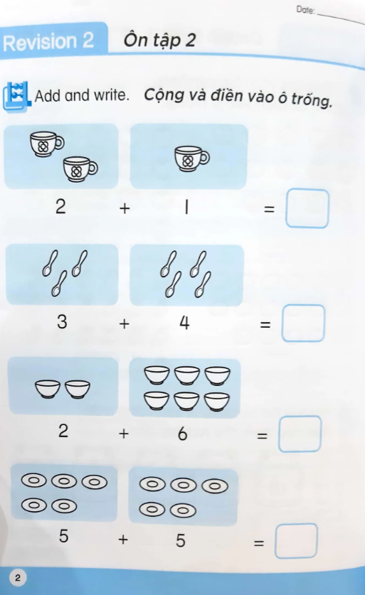 Toán Song Ngữ Tiền Tiểu Học - Sách Luyện Tập 5