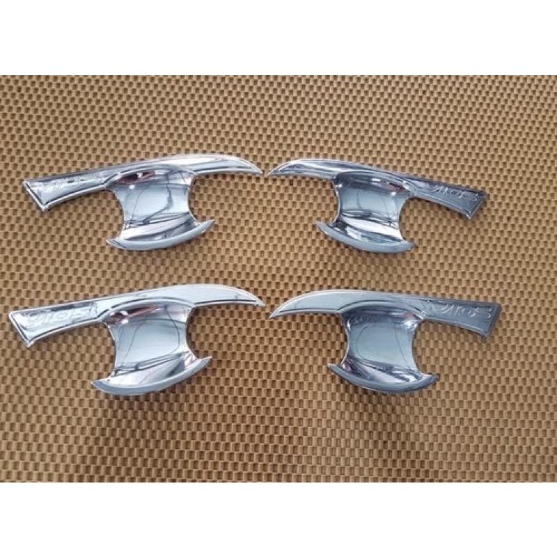Bộ Ốp Tay Nắm Hõm Dành Cho Xe Toyota Vios 2019-2021 nhựa ABS cao cấp mạ Crom sáng bóng