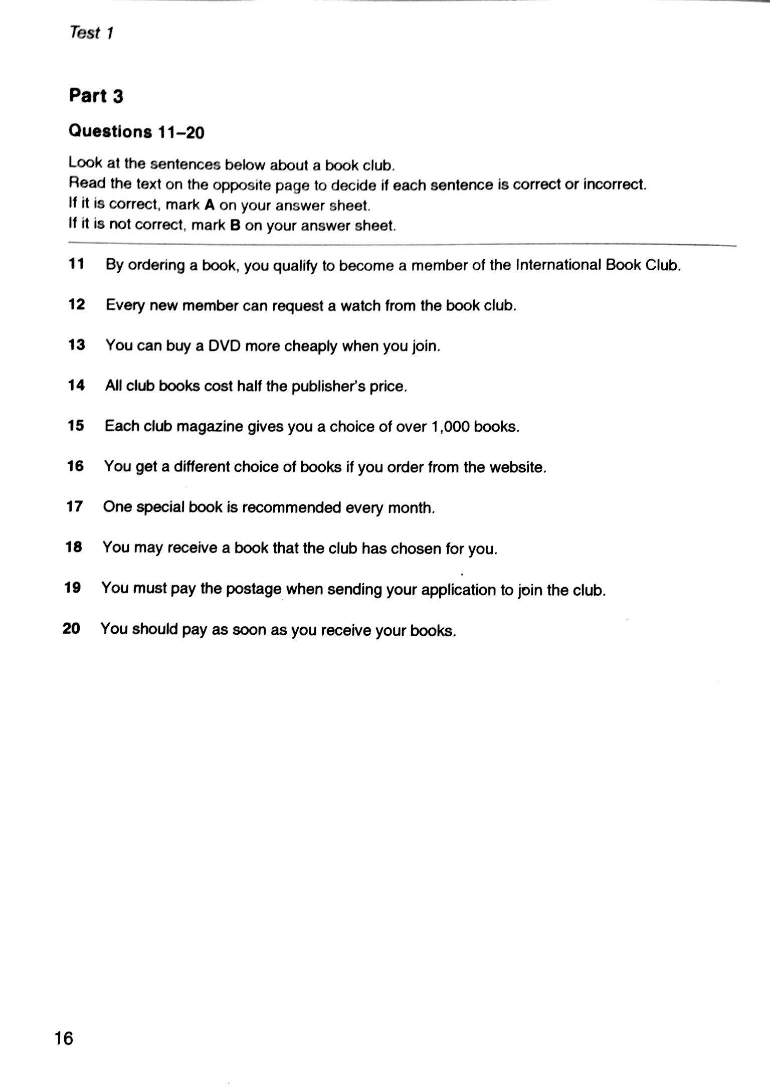 Cambridge Preliminary English Test 6 Student