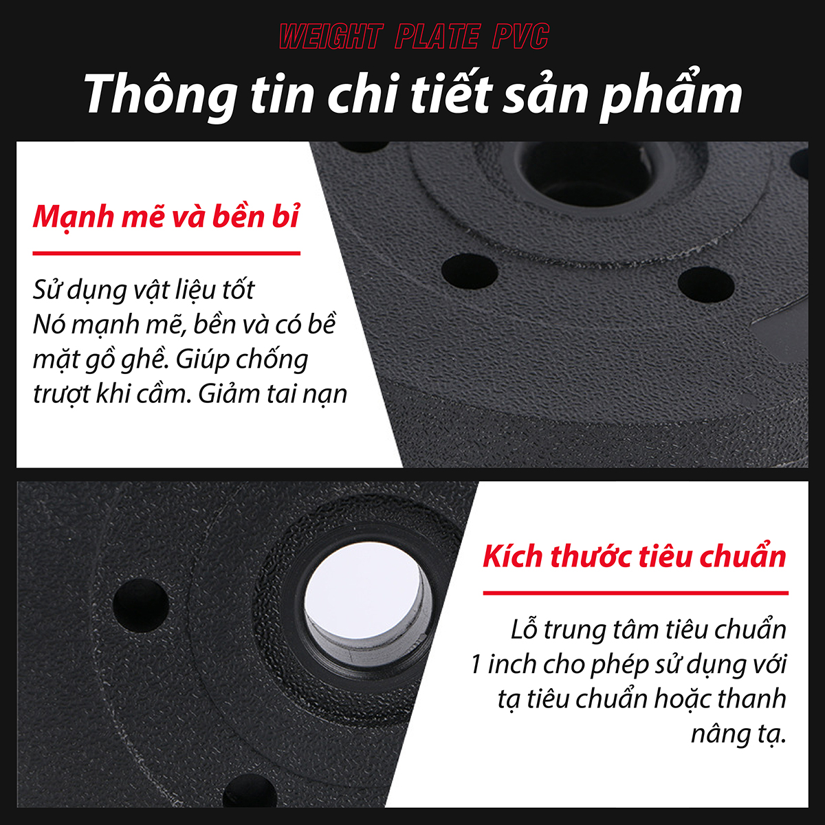 BG Bánh Tạ Nhựa 15kg Đặc Ruột - Sẵn Kho Giao Liền - Tạ Miếng Nhựa