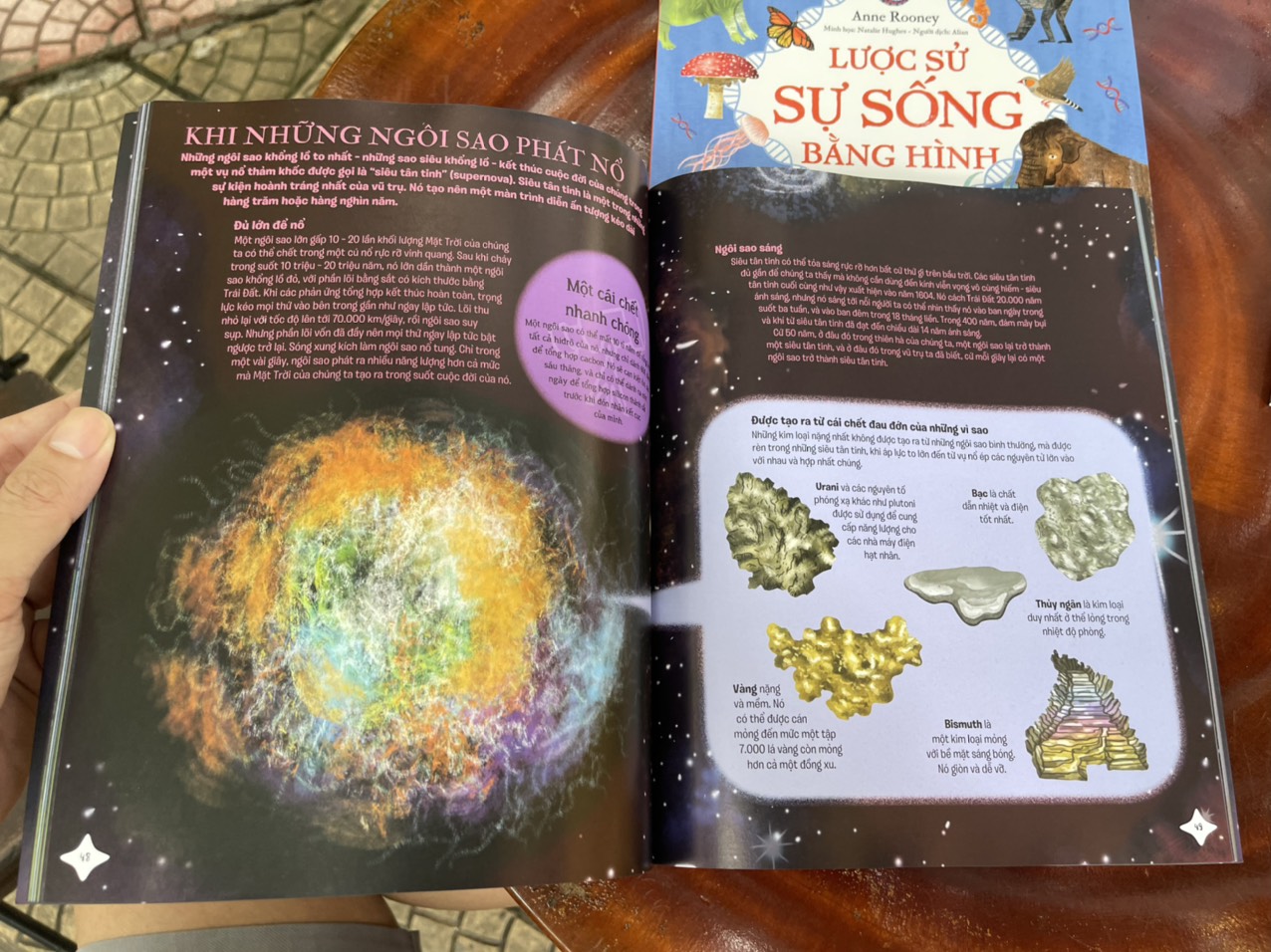 LƯỢC SỬ VŨ TRỤ BẰNG HÌNH - Hành trình vượt không gian và thời gian- Anne Rooney – Mỹ Linh dịch - Natalie Hughes minh hoạ - NXB Kim Đồng (bìa mềm - in màu toàn bộ)
