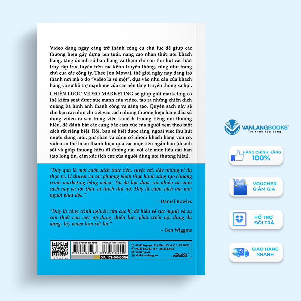 Chiến Lược Video Marketing - Jon Mowat - Vanlangbooks - Tái Bản 2023