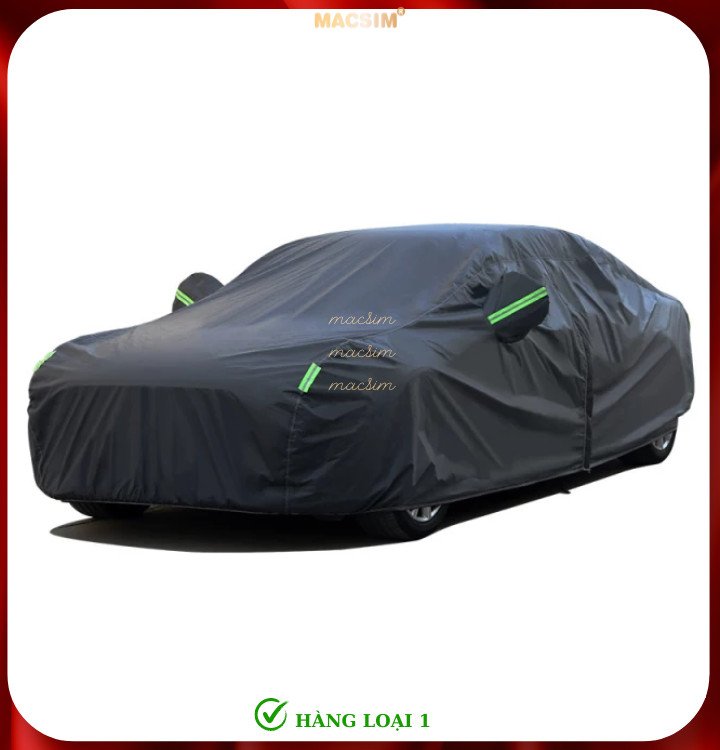 Bạt phủ ô tô Volkswagen Tiguan L nhãn hiệu Macsim sử dụng trong nhà và ngoài trời chất liệu Polyester - màu đen