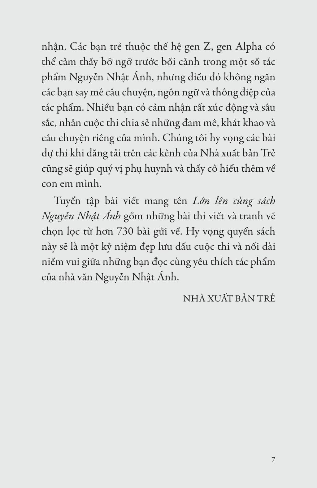 Sách - Lớn Lên Cùng Sách Nguyễn Nhật Ánh