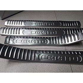 Bộ Ốp bậc cửa, Nẹp bước chân INOX  dành cho xe  KIA CERATO 2019 - Bên trong