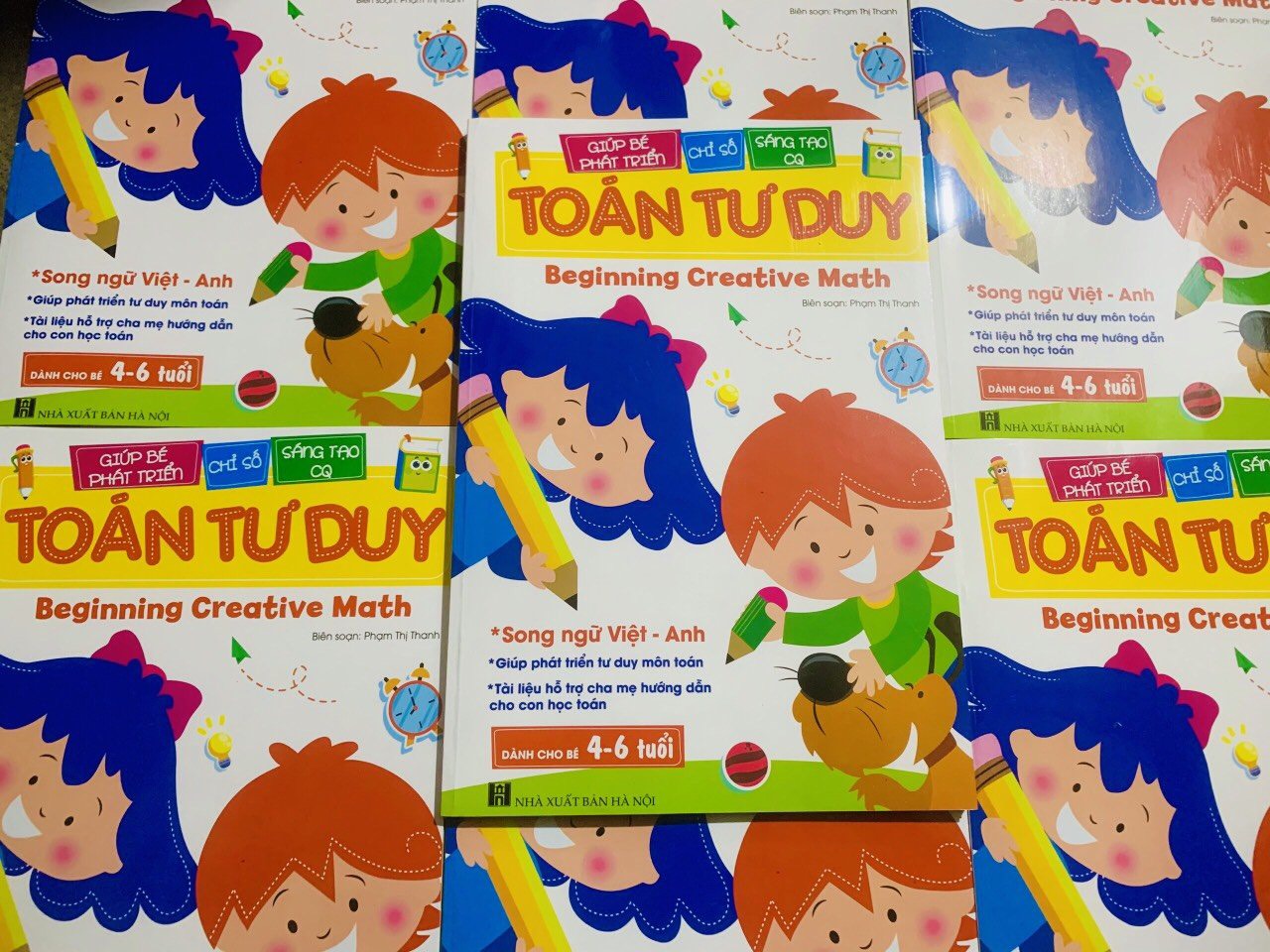 Sách- Toán Tư Duy 104 trang giúp phát triển Tư Duy môn Toán dành cho bé 4-6 tuổi (Song ngữ Việt Anh)