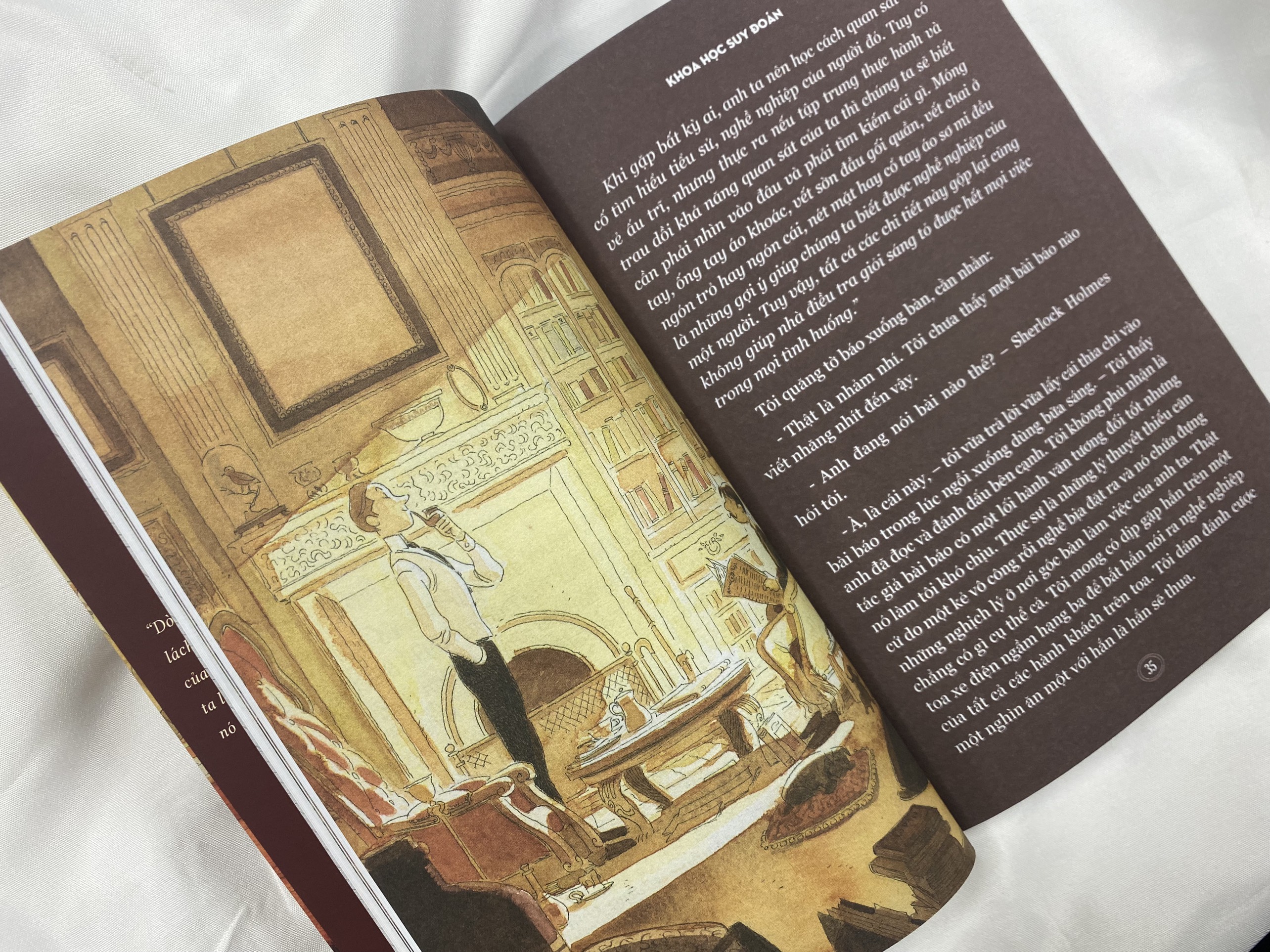 (In 300 bản, bìa vải canvas) VỤ ÁN ĐẦU TIÊN CỦA SHERLOCK HOLMES - Cuộc điều tra màu đỏ – Arthur Conan Doyle -Vincent Mallié minh hoạ – Cẩm Vân dịch - Thái Hà - NXB Hà Nội