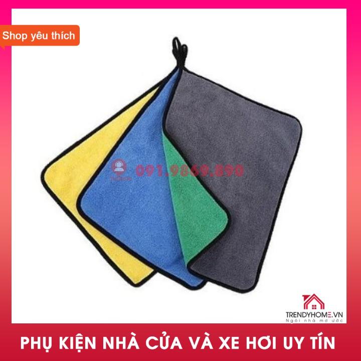 Freeship khăn 2 lớp lau xe đa năng thấm hút tốt loại cao cấp dày 900GSM có clip mô tả