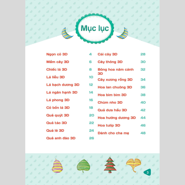 Tập Vẽ Tranh 3D - Khơi Nguồn Sáng Tạo - Cấp Độ 3 - Thực Vật