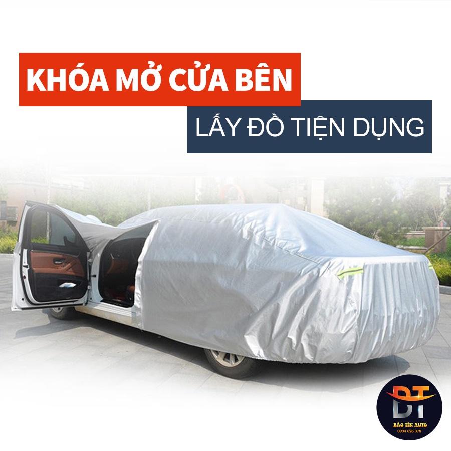 Bạt che kín bảo vệ xe ô tô Mercedes Benz C200, C300 tráng bạc cao cấp, vải bông chống xước 3 lớp vải dù Oxford