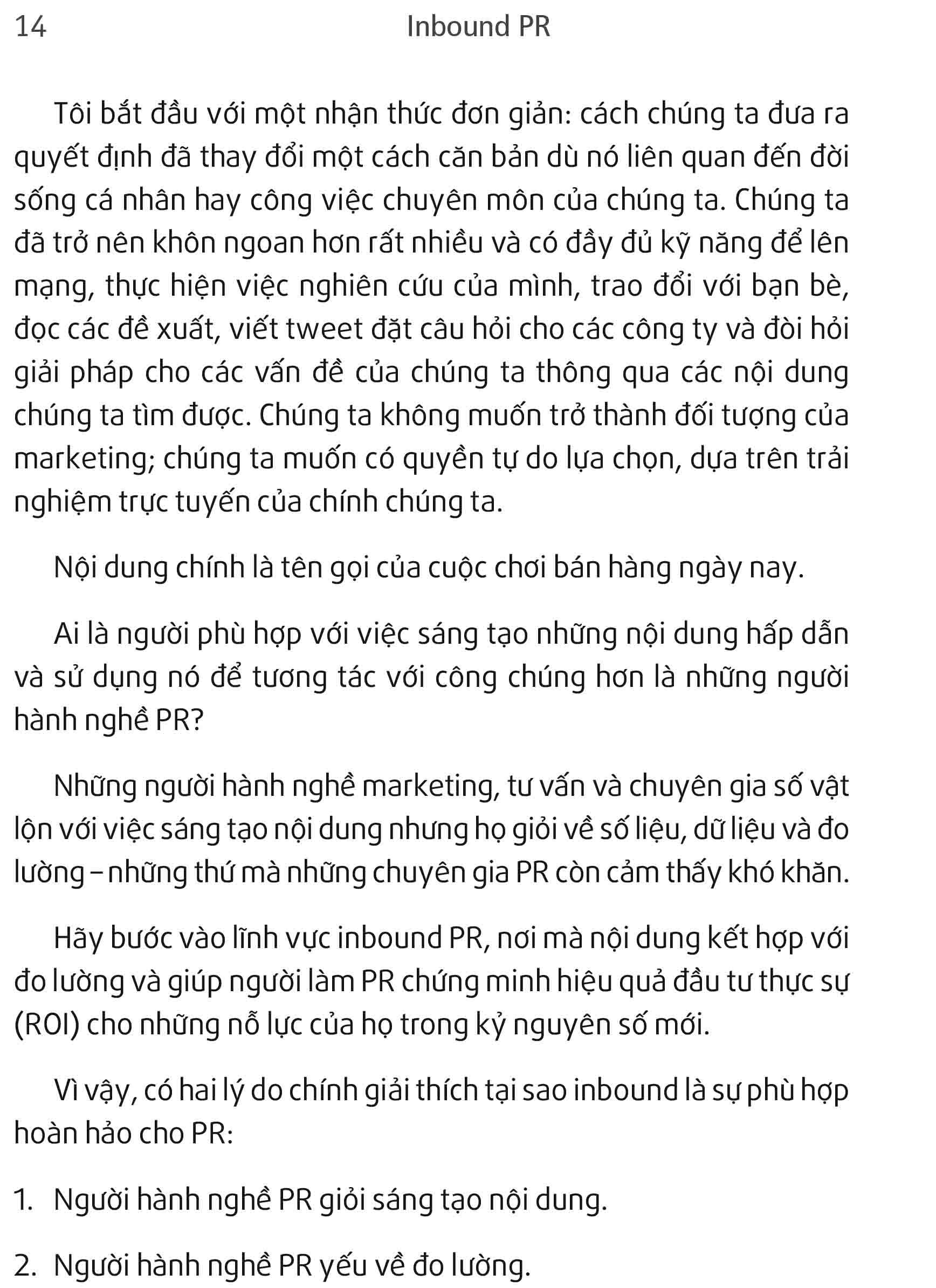 Inbound PR - Dịch Chuyển Hoạt Động Theo Mô Hình Inbound