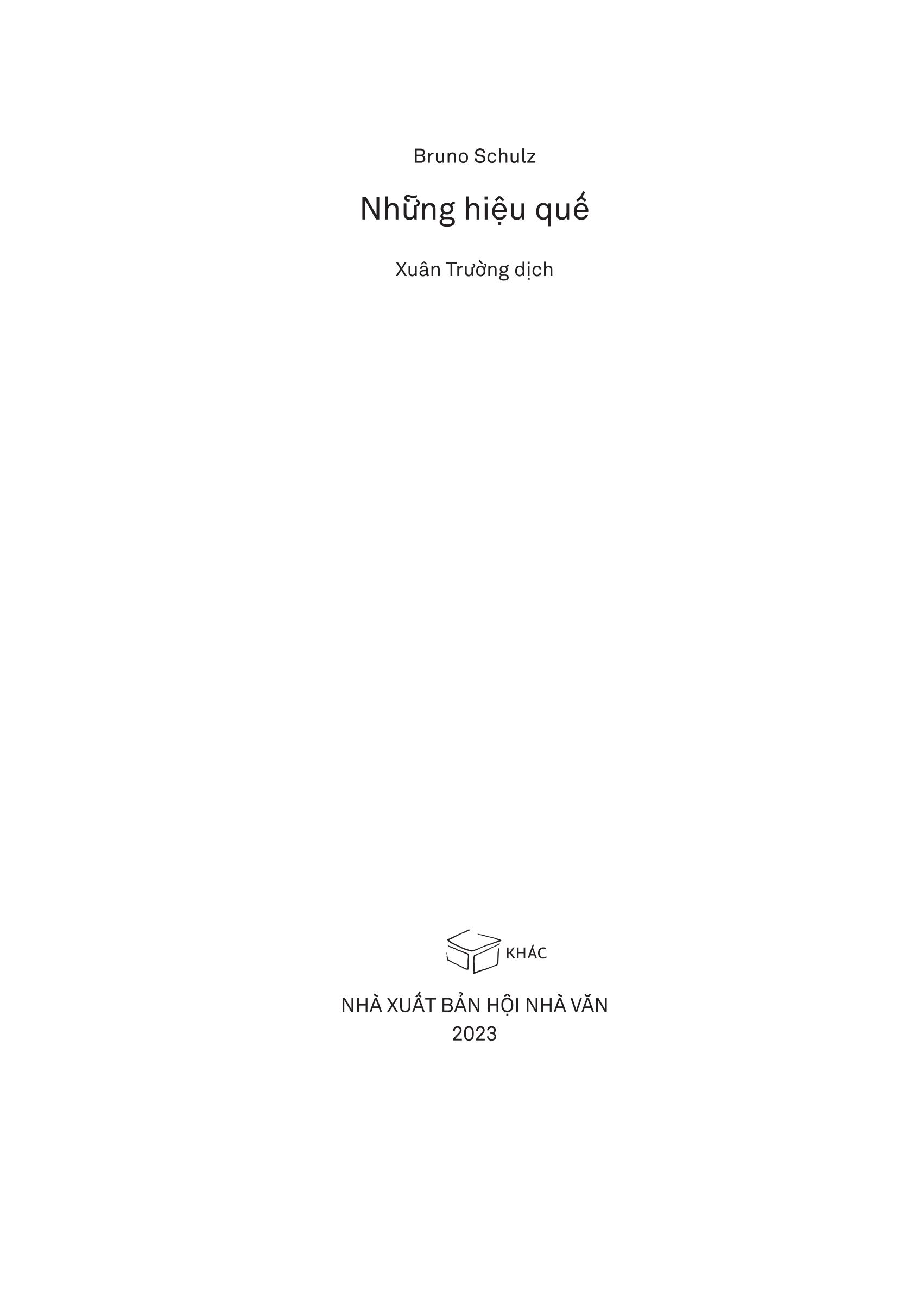 Những hiệu quế - Bruno Schulz