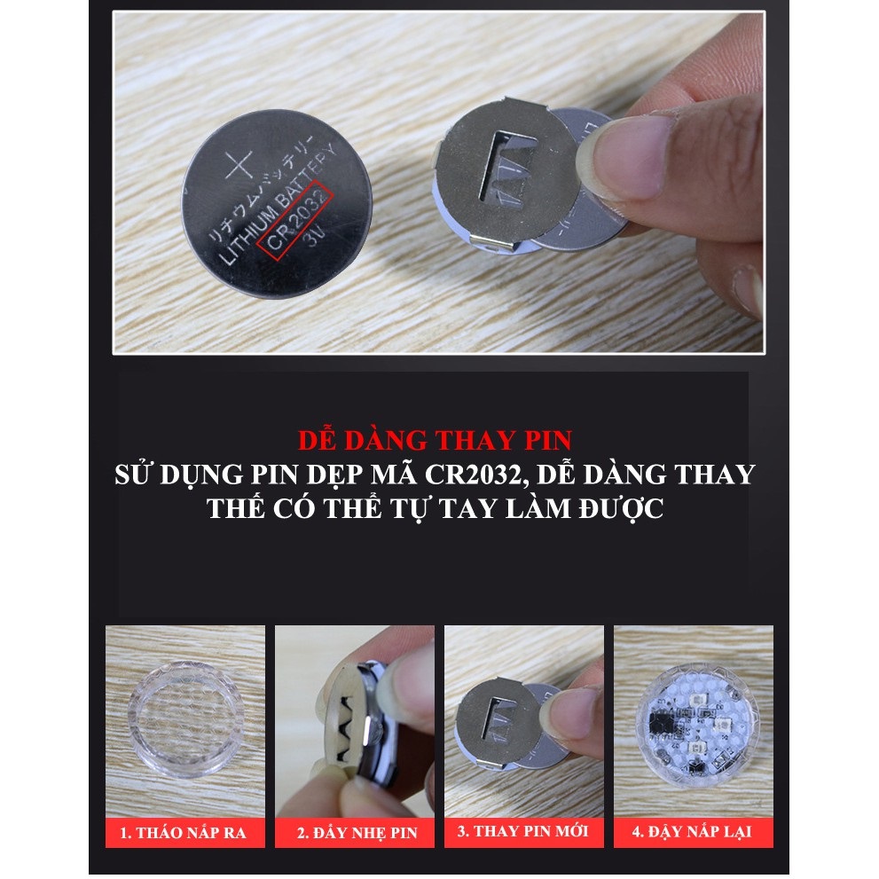Bộ 2 Đèn LED cảnh báo mở cửa xe ô tô 3 bóng và 5 bóng trong 1 đèn led