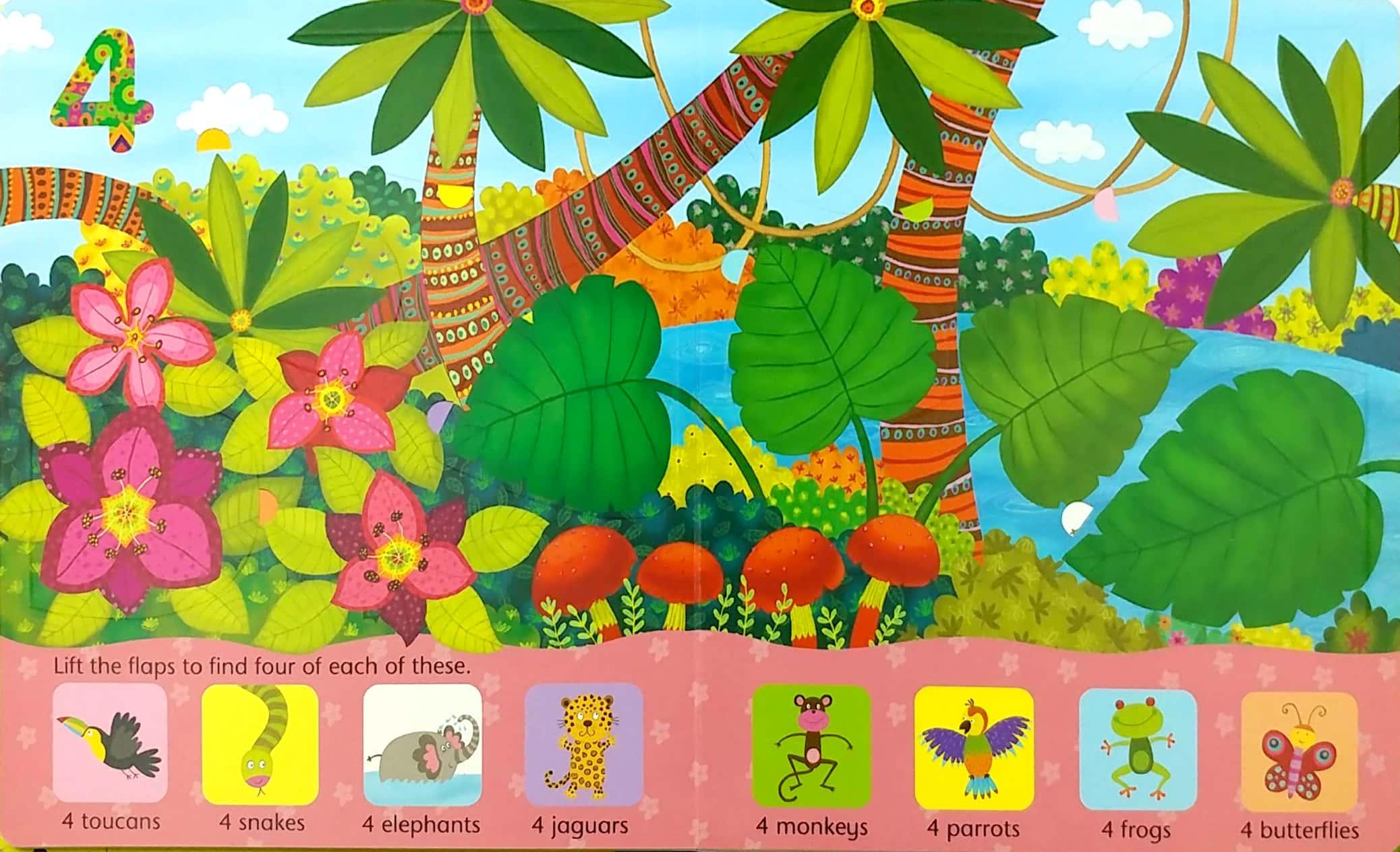 Sách tương tác tiếng Anh - Usborne Lift-The-Flap Counting Book