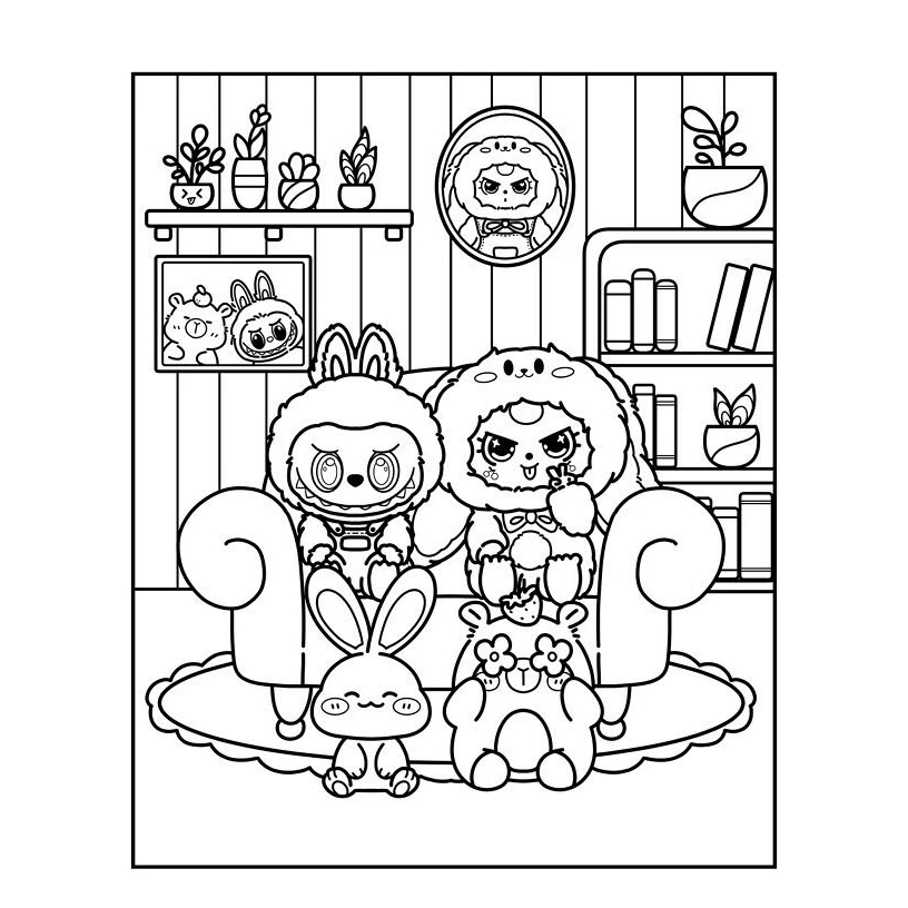 Sách Tô Màu Chữa Lành - Ngôi Làng Hạnh Phúc Của Baby Three - VT