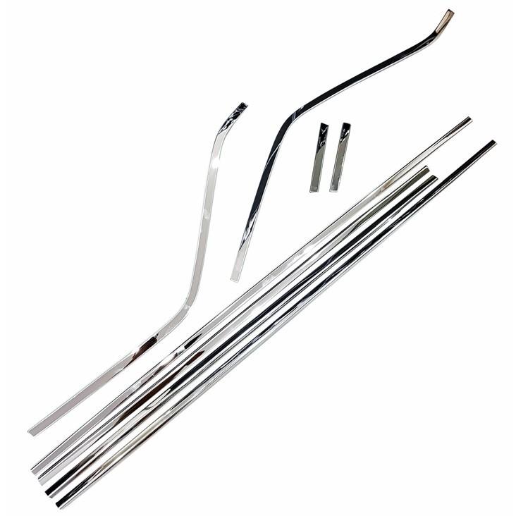 Nẹp Chân Kính + Viên Cong Kính Inox Dành Cho Xe Ertiga 2019 2020