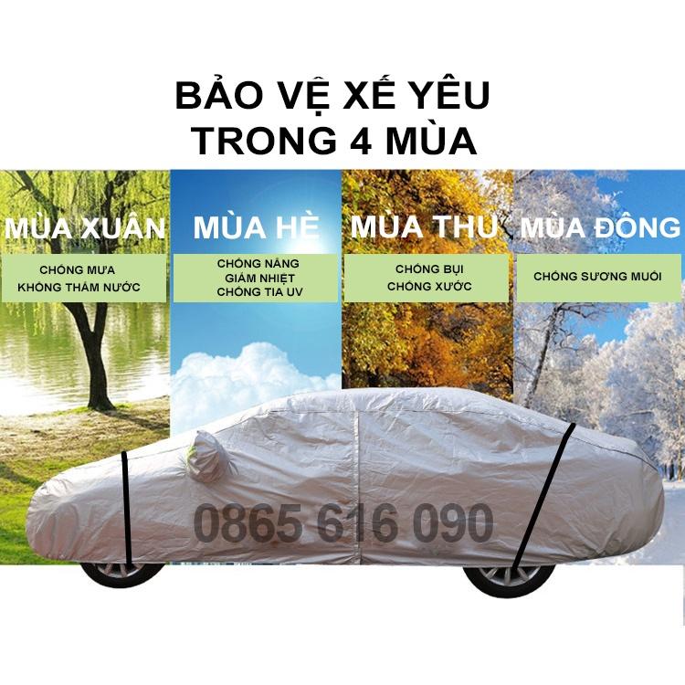 Bạt trùm xe Hyundai Santa Fe vải dù oxford cao cấp, áo bạt phủ trùm che kín che nắng,mưa bảo vệ oto xe hơi