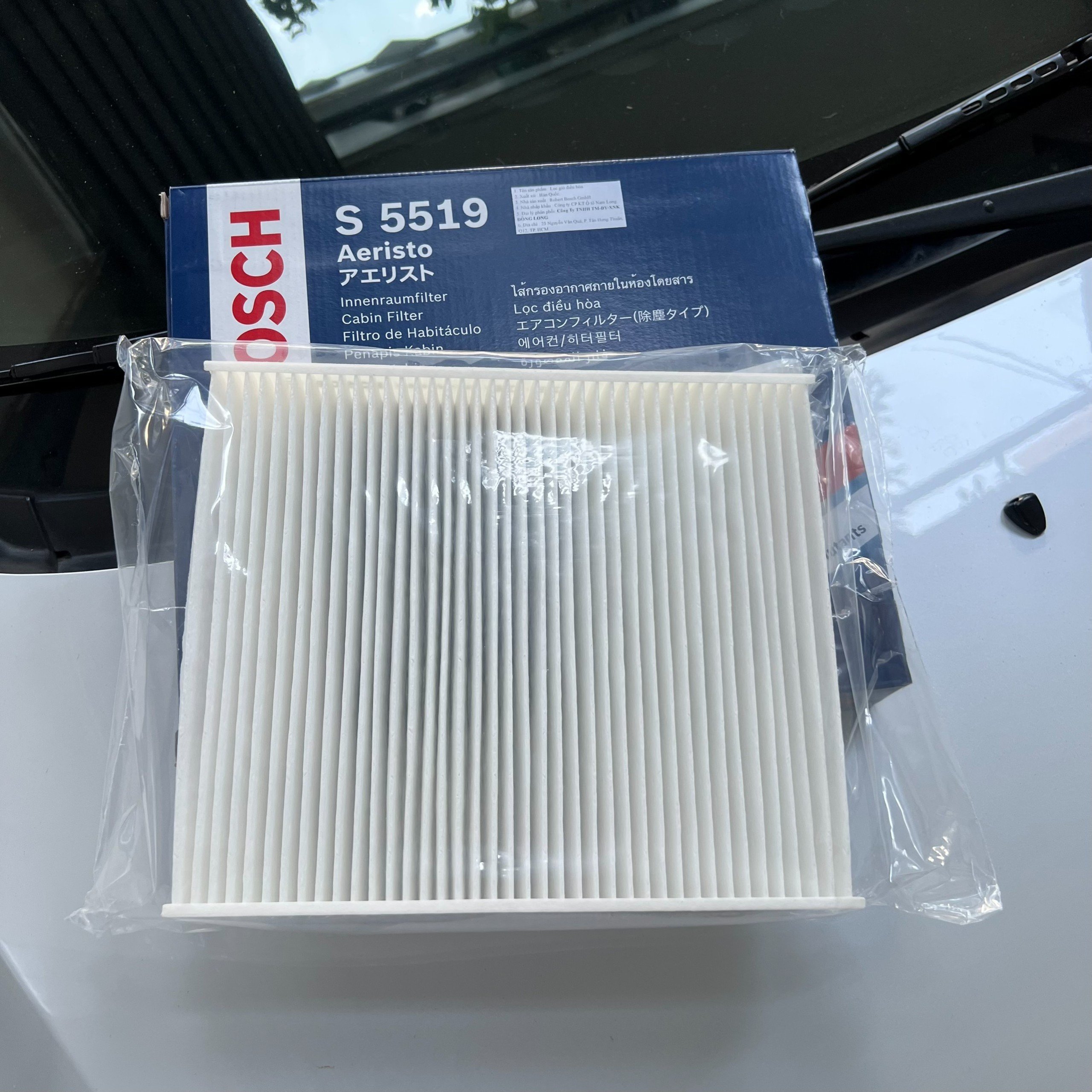 Lọc Gió Điều Hòa Tiêu Chuẩn BOSCH Aeristo S5519 Dành Cho Xe Chervolet Aveo ( 11 - ), Colorado ( 14-17 ), Cruze ( 09- )