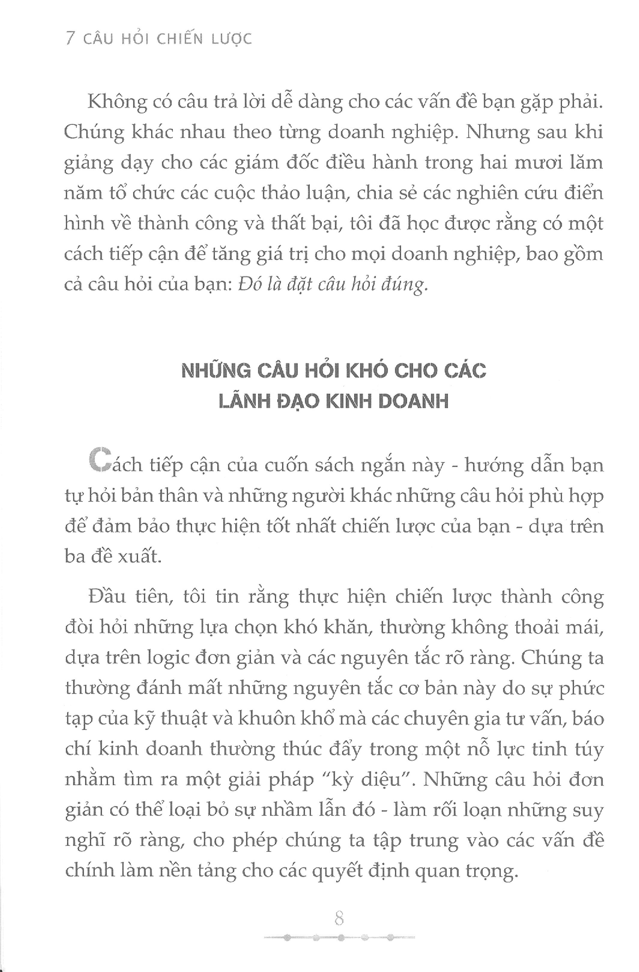 7 Câu Hỏi Chiến Lược - Tiếp Cận Đơn Giản Để Thực Thi Tốt Hơn