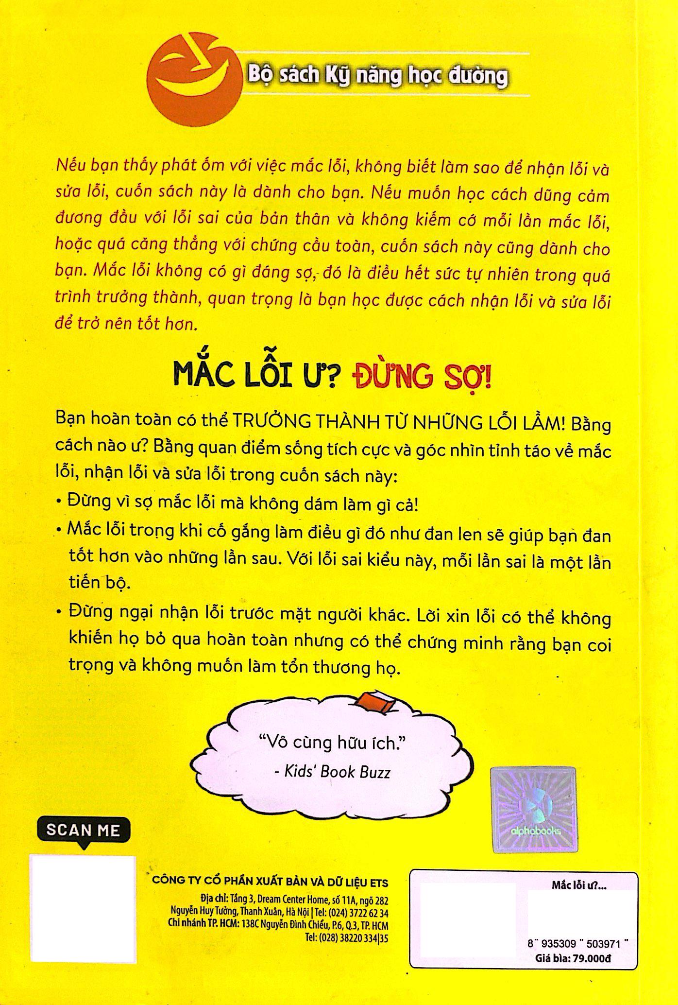 Kỹ Năng Học Đường - Mắc Lỗi Ư? Đừng Sợ!
