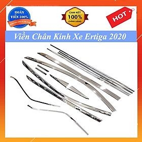 Nẹp Chân Kính + Viên Cong Kính Inox Dành Cho Xe Ertiga 2019 2020