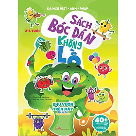 Sách Bóc Dán Khổng Lồ - Khu Vườn Trên Mây (Đa ngữ Việt-Anh-Pháp)
